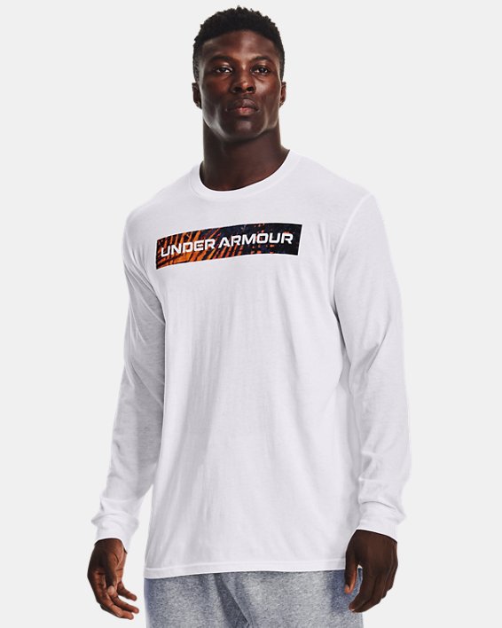Camiseta de manga corta UA Wordmark Fill Printed para hombre, White, pdpMainDesktop image number 1